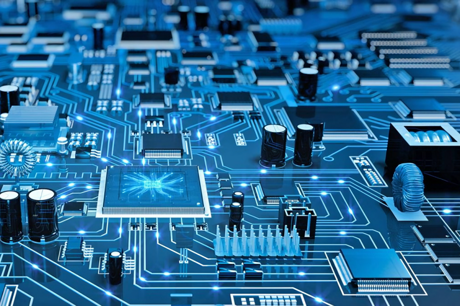 Close-Up of a Circuit Board