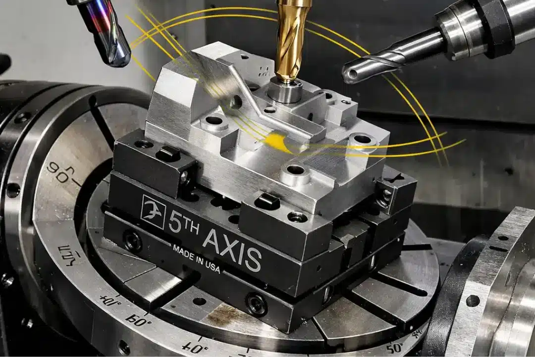 5-axis CNC machining titanium impeller simultaneous